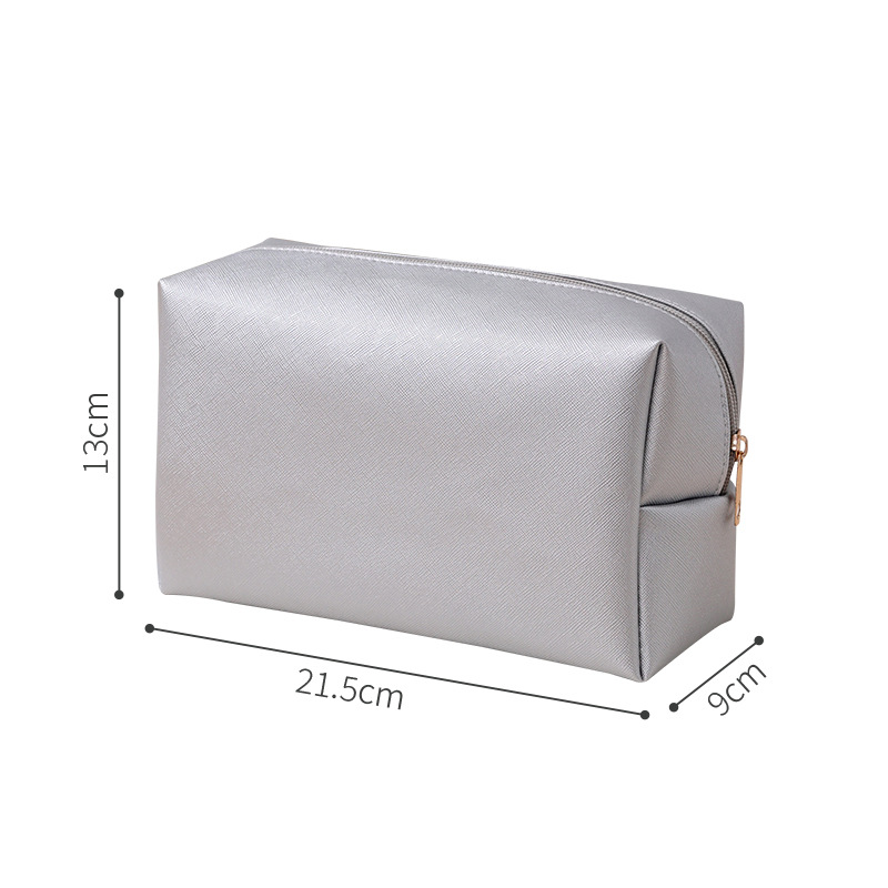 1 Piece Simple Series Simple Solid Color PU Women's Makeup Bags h5 